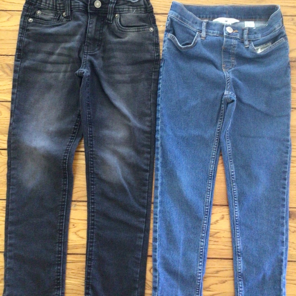 BOYS TWO BUNDLE JEANS - BOTH  SIZE 7 - H&M SLIM  / BUFFALO DAVID BITTON SKINNY